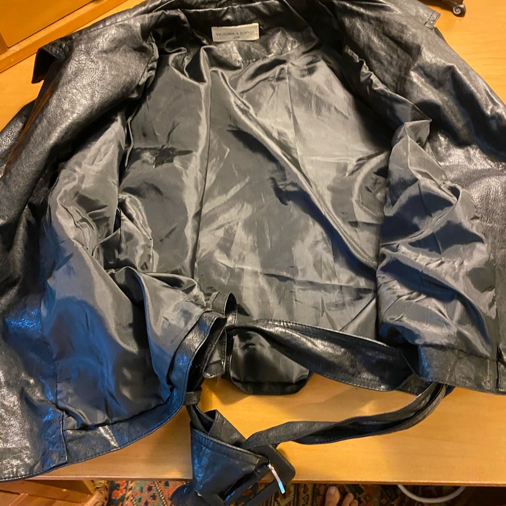 Small Faux Leather Jacket by Victoria & Sophia - Picture 3 of 5